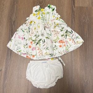 Baby CZ FLORAL PRINT BABY GIRL DRESS size 6-12 months